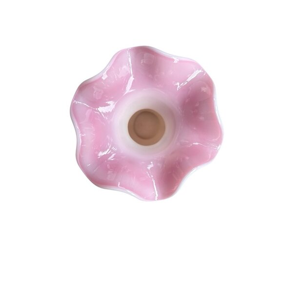 Fenton Rosalene Charleton Collection Hand Painted Beaded Melon Vase 2002 Signed - Picture 5 of 9